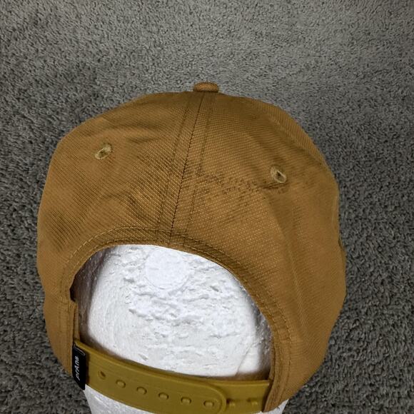 PrAna Hat Cap Snap Back Mens One Size Brown Recycled Polyester Patch Logo - Picture 7 of 10